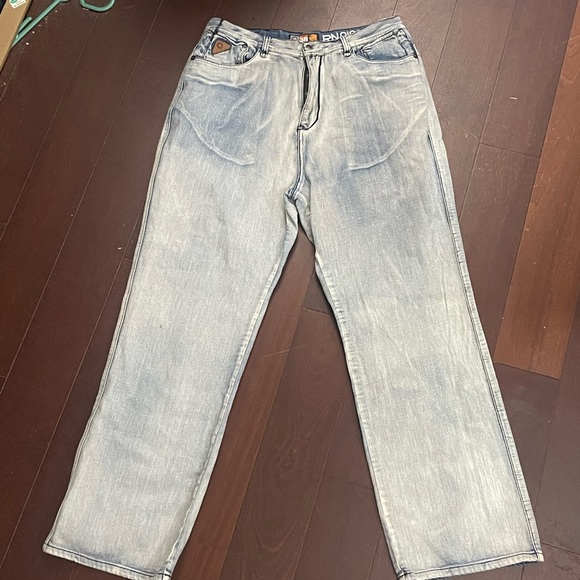 Akademiks Y2k Jeans 38 x 32 Stonewashed - Picture 3 of 3